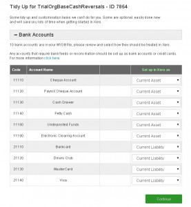 MYOB - bank account mapping - Jet Convert - Conversions