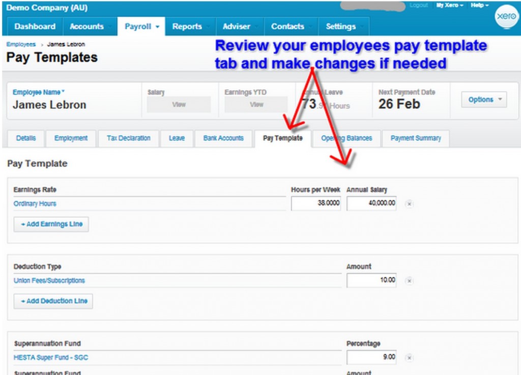 Review your employees pay template - Jet Convert - Conversions